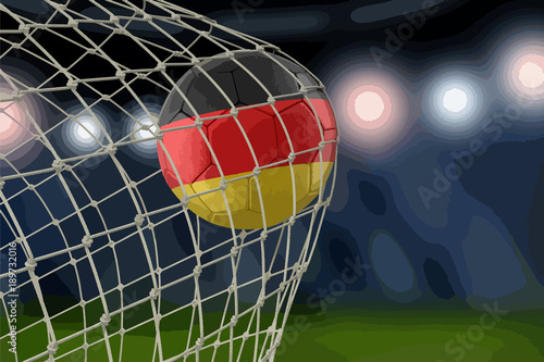 German soccerball in net