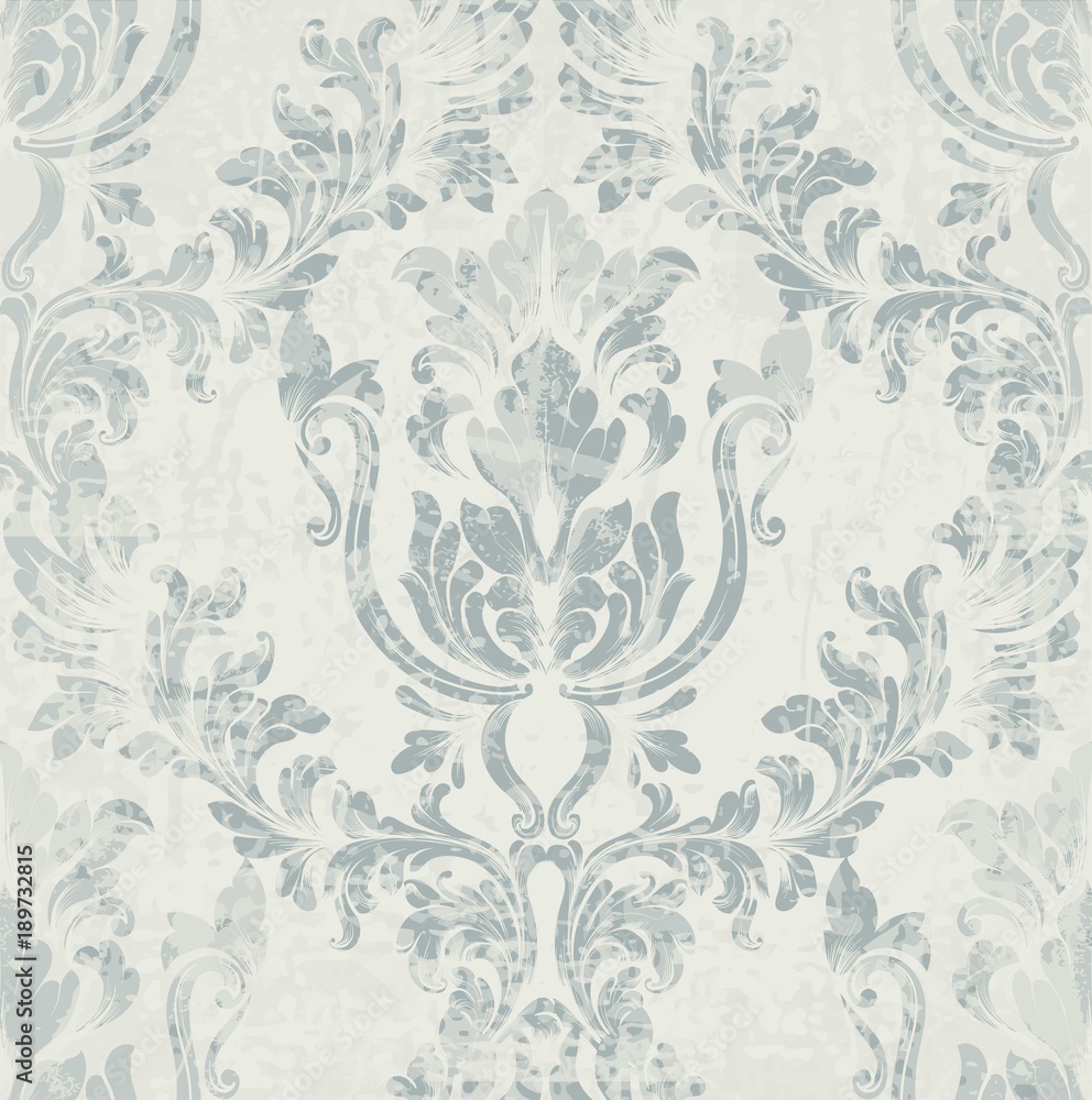 Fototapeta Imperial rococo pattern Vector ornament decor. Baroque background textures. Royal victorian trendy designs