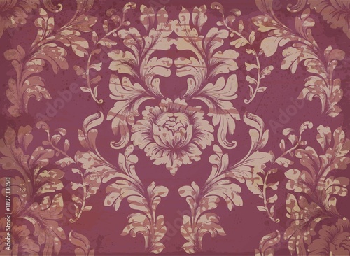 Luxurious Damask pattern Vector ornament decor. Baroque background textures. Royal victorian trendy designs
