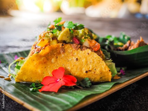 one healthy vegan jackfruit taco