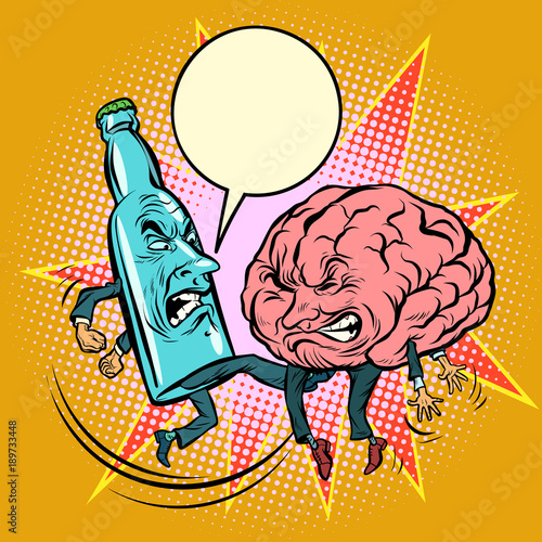 Alcohol versus intelligence, a bottle of beat the brain