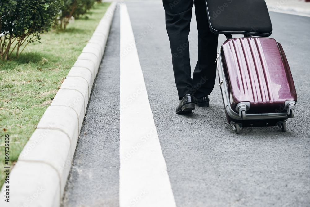 Businessman with luggage