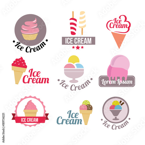 ice cream logo collection