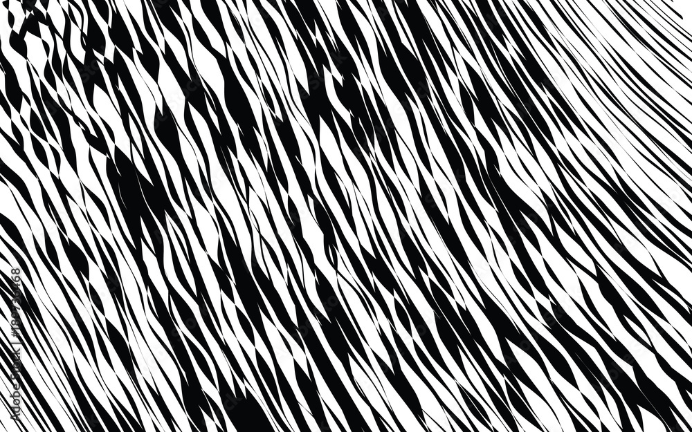 Black and White Wave Stripe Optical Abstract Background