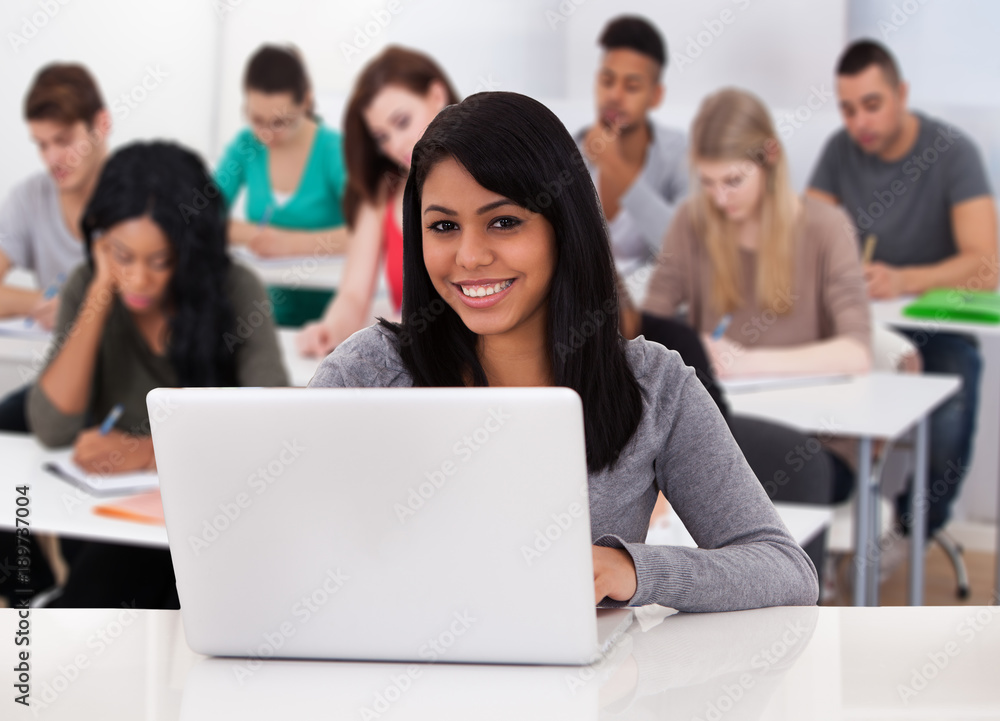 Young Woman Using Laptop Young Woman Using Laptop