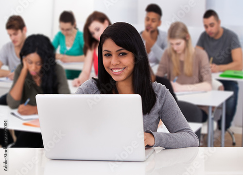 Young Woman Using Laptop