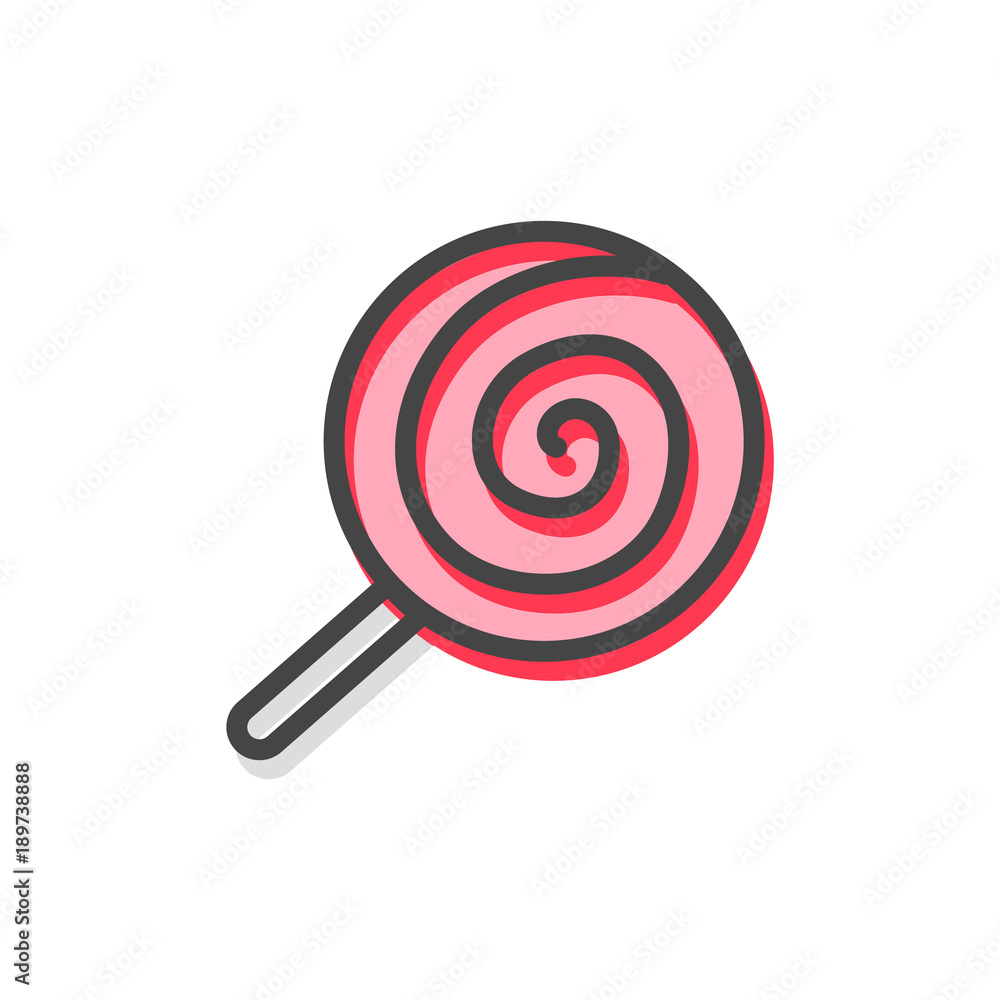 Lollipop Traditional Candy Vector Illustration