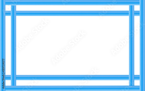 frame line blue  simple straight lines base web design postcard on white background