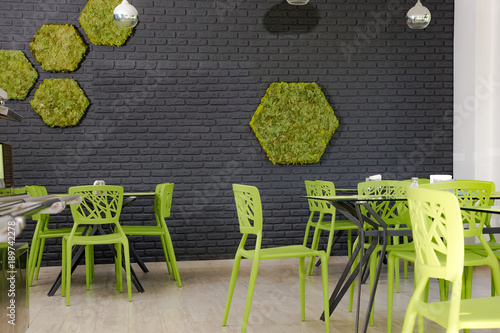 Interior of the factory canteen