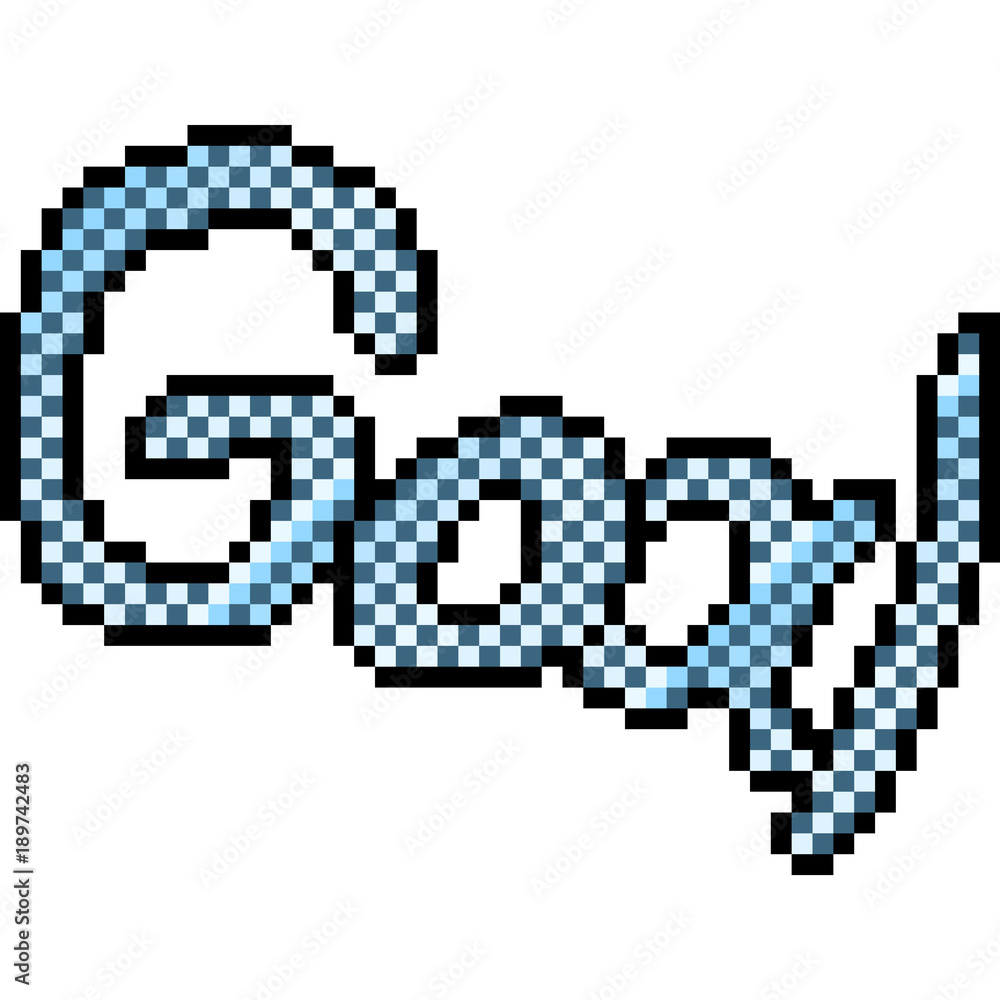 vector pixel art goal text