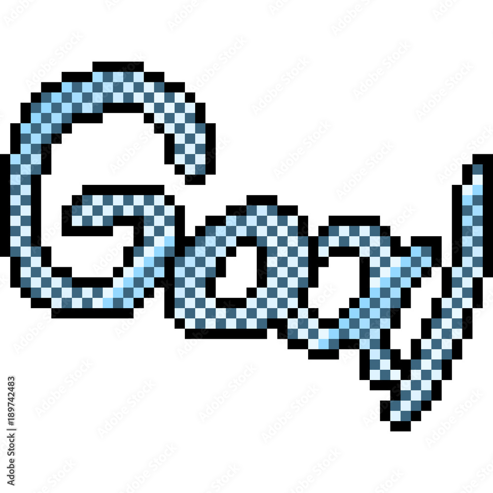 vector pixel art goal text vector pixel art goal text
