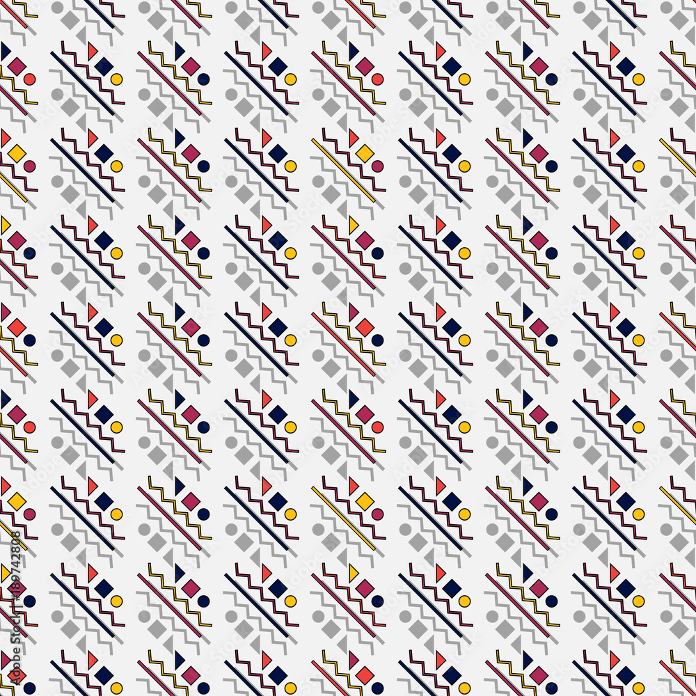 Seamless repeating pattern consisting of geometric shapes Seamless repeating pattern consisting of geometric shapes
