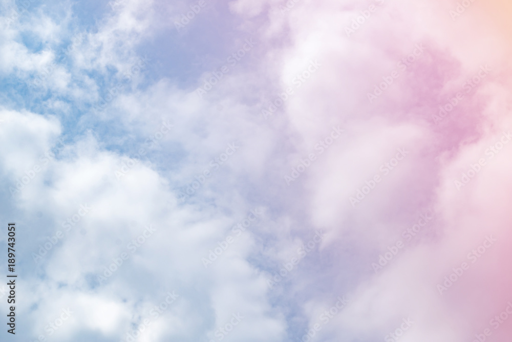 Fototapeta premium sun and cloud background with a pastel colored