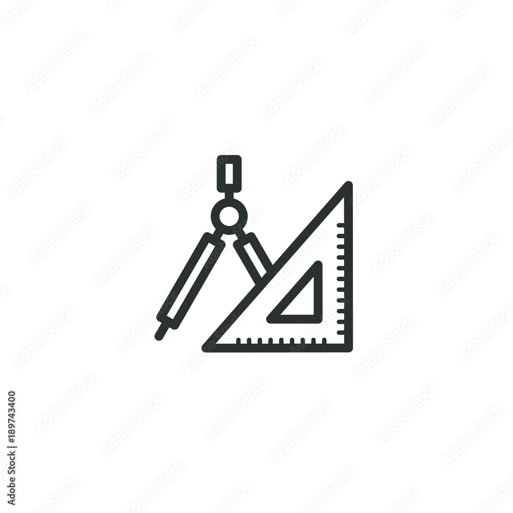 black and white frameless tools icon for geometry black and white frameless tools icon for geometry