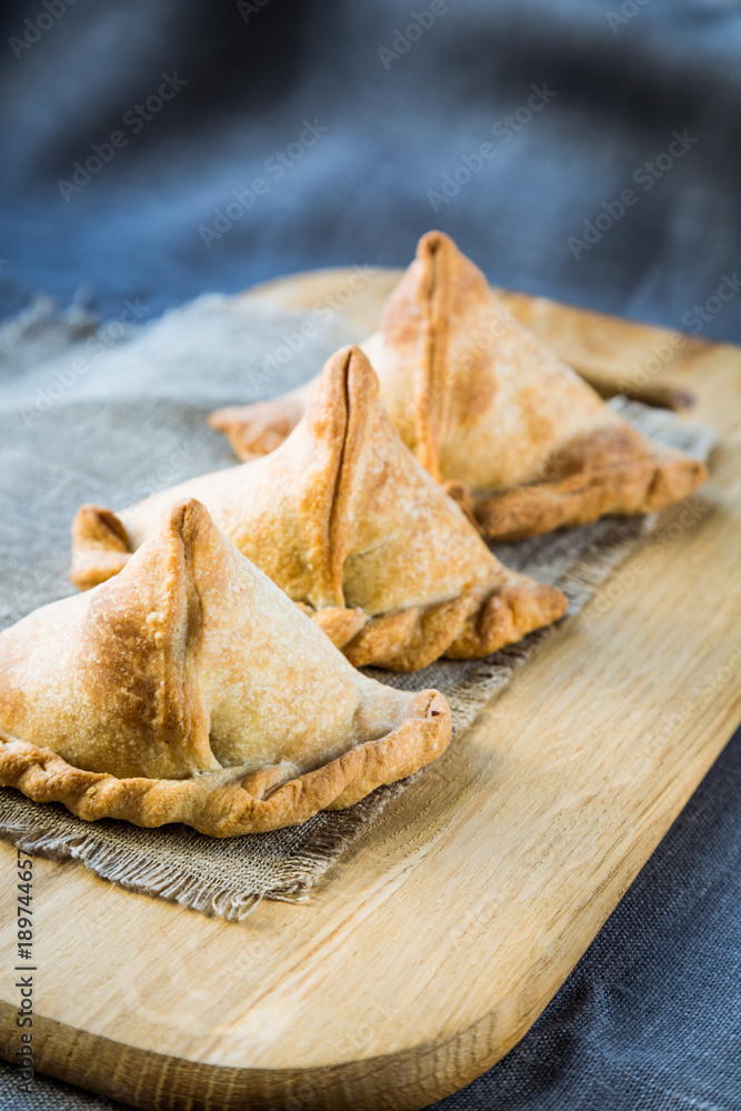 Popular Indian vegetarian snack called samosa