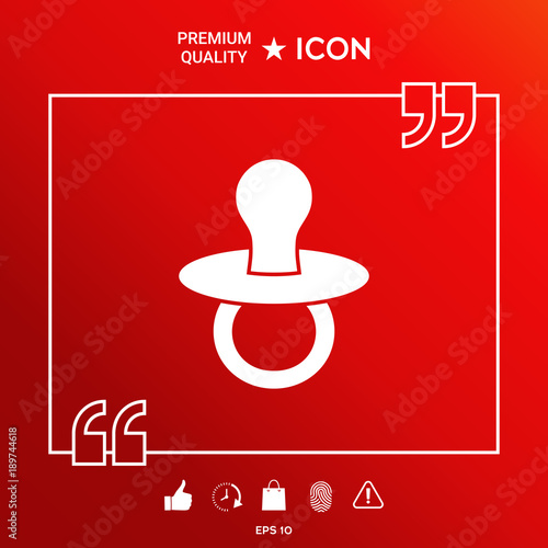 Baby pacifier -  icon