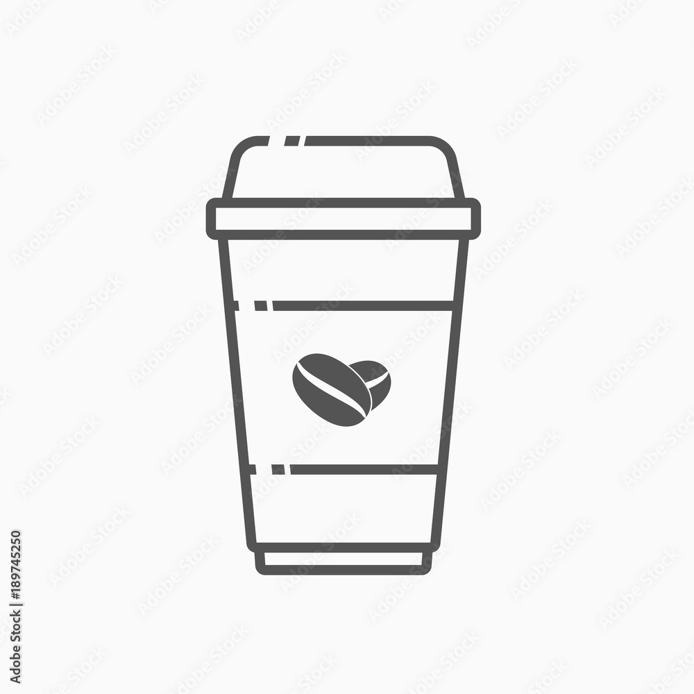 Coffee cup quick takeout vector illustration Coffee cup quick takeout vector illustration