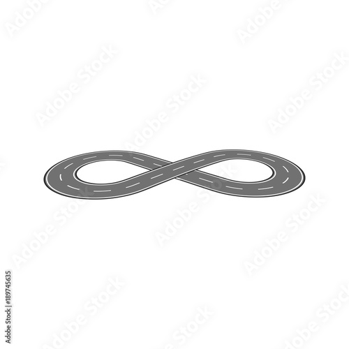 Infinity road symbol vector illustration