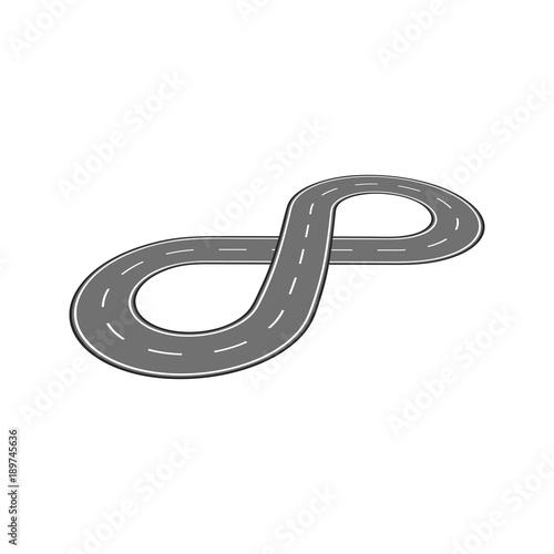 Infinity road symbol vector illustration