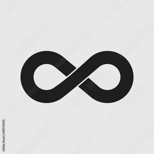 Infinity flat symbol icons vector illustration, clean