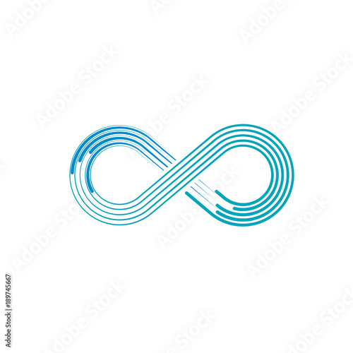Infinity Symbol icon, flat, symbolic racing track