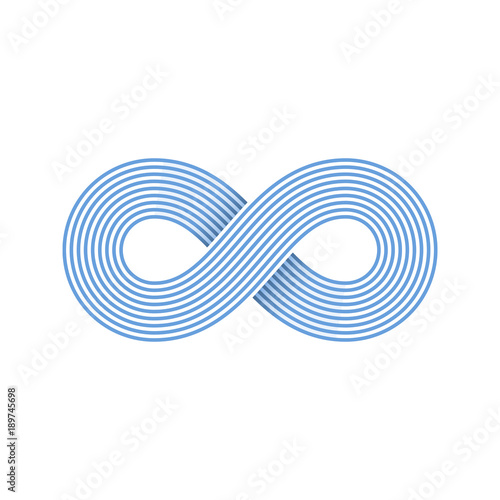 Infinity Symbol icon, flat, symbolic racing track