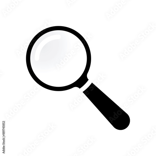 Transparent Lupe Icon Isolated on White