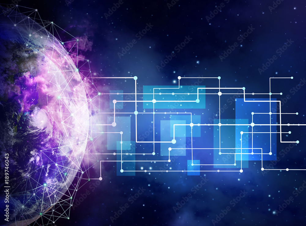 Obraz premium Global network background