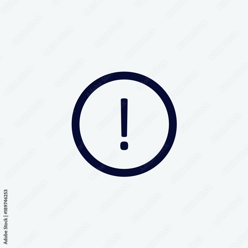 exclamation icon, vector illustration exclamation icon, vector illustration