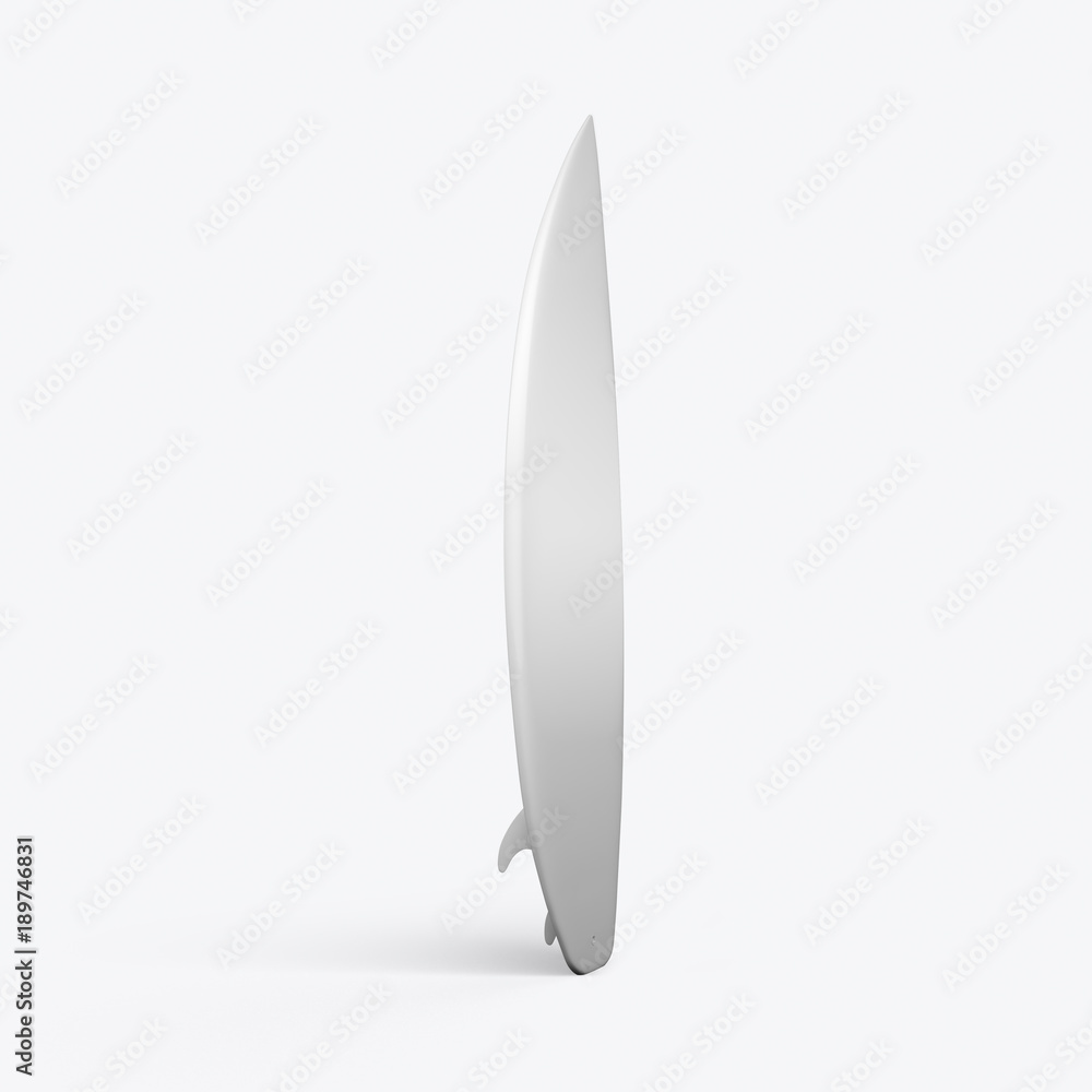 3D render of a surfboard on a white background 3D render of a surfboard on a white background