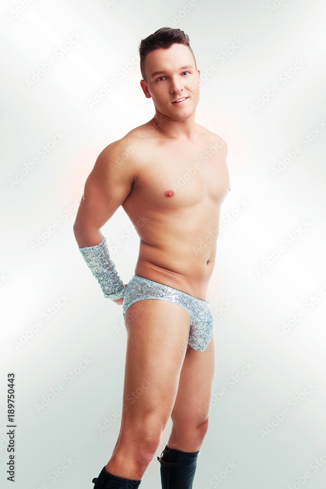 Fototapeta premium striptease dancer wearing sparkling costume