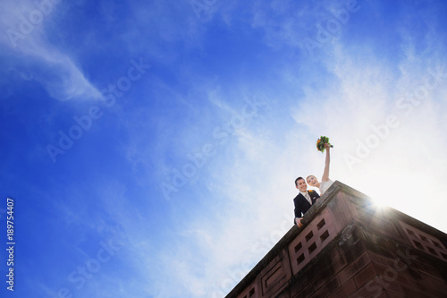 Beautiful wedding couple photo