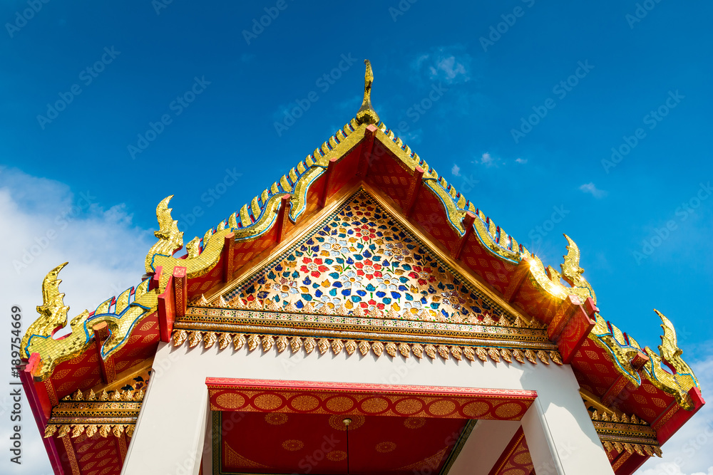 beautiful decorative elements temple architecture in Bangkok, Thailand beautiful decorative elements temple architecture in Bangkok, Thailand