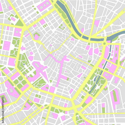 Photography Central vienna (wien) city map illustration (No text)