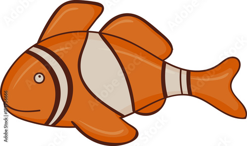 Cartoon fish. Vector illustration .