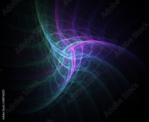 Glowing triangle fractal net abstract background
