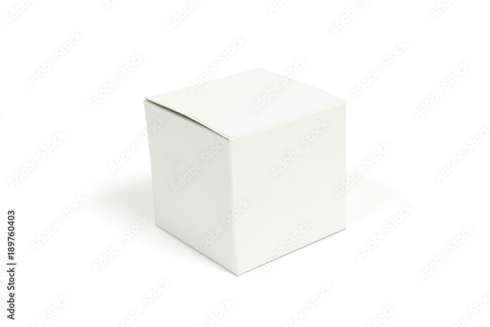 White box on white background, Original box for oil filter, Isolated. White box on white background, Original box for oil filter, Isolated.