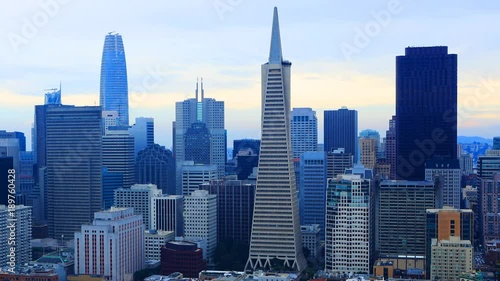 Timelapse of the San Francisco, California skyline 4K photo