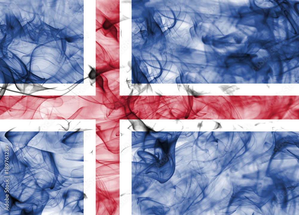 Iceland smoke flag Iceland smoke flag