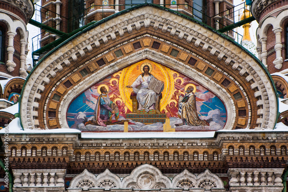 Detail of Church of Savior on Spilled Blood, St. Petersburg, Russia
