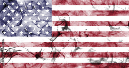 United States of America smoke flag, US smoke flag