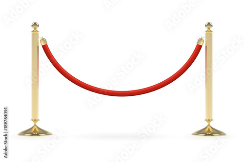 Barriers with red rope