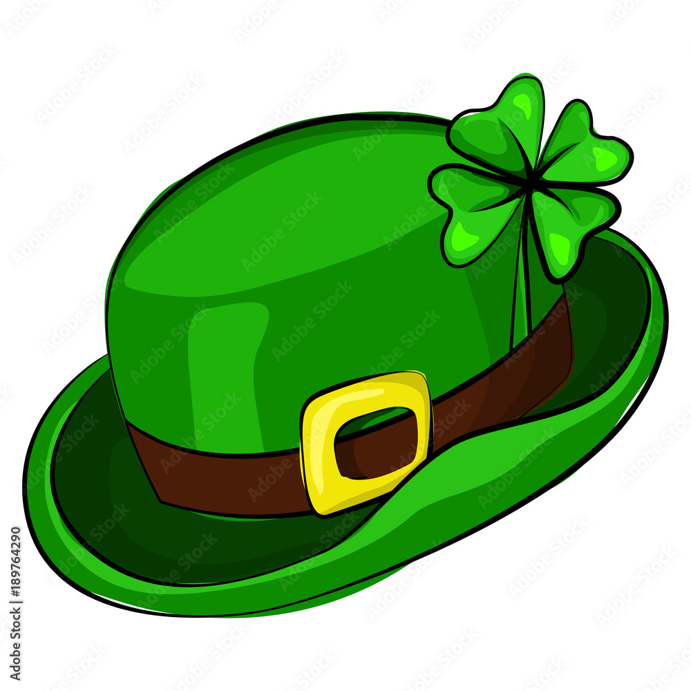 St Patricks Day clipart-cartoon style four leaf clover clipart