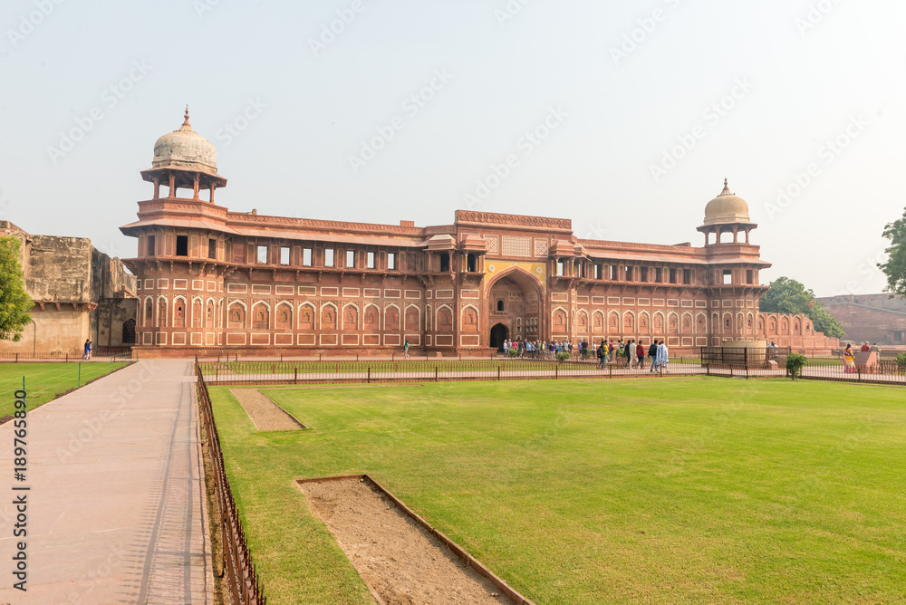 Jahangir Palace at Red Fort in Agra, India