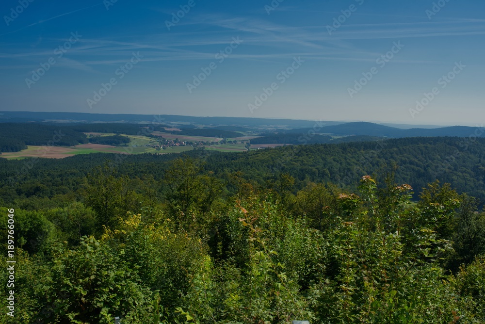 Blick über die Haßberge in Oberfranken Blick über die Haßberge in Oberfranken