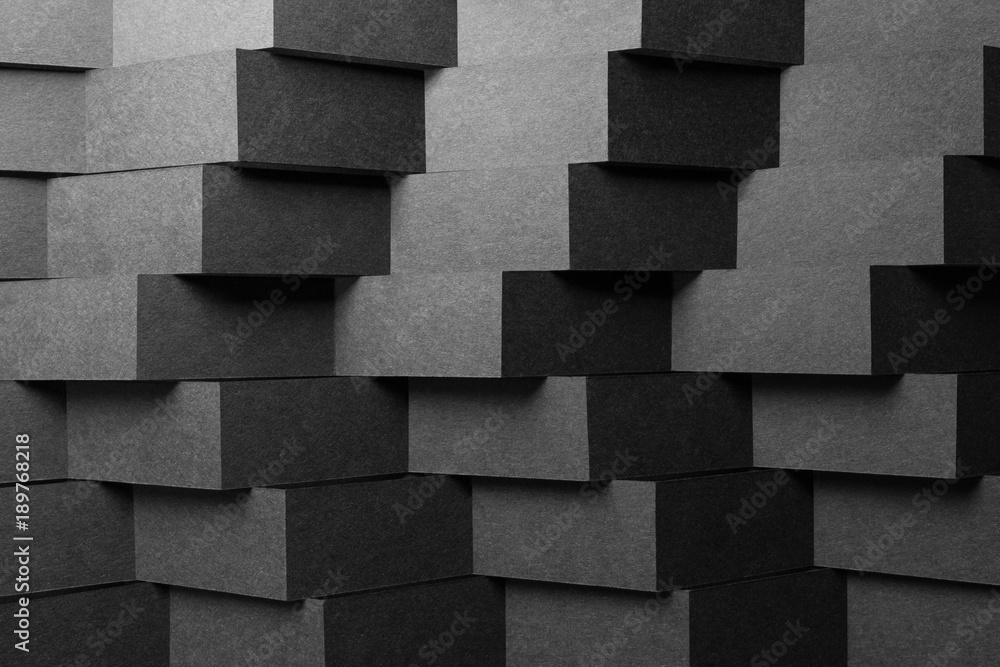 Abstract geometric shapes, gray background 