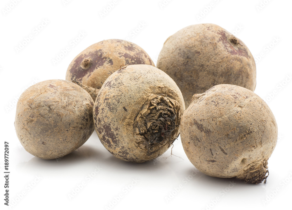 Beetroot (red beet) isolated on white background raw five bulbs. Beetroot (red beet) isolated on white background raw five bulbs.