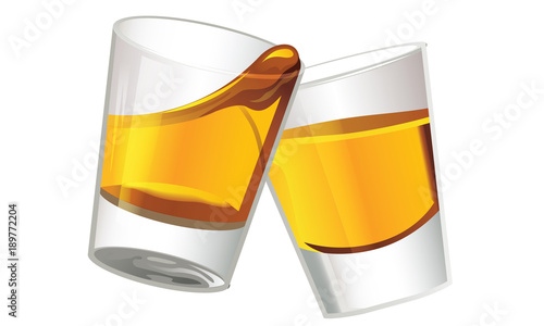 Whiskey Shot Glasses Stock Vector | Adobe Stock