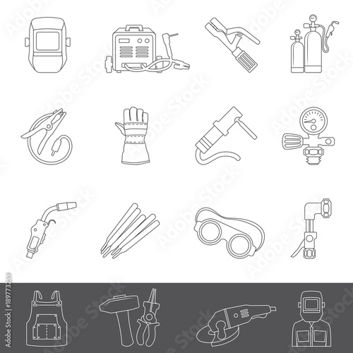 Line Icons - Welding Equipment