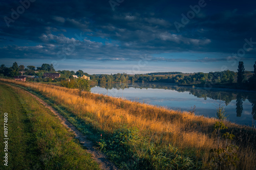 Sunrise on river